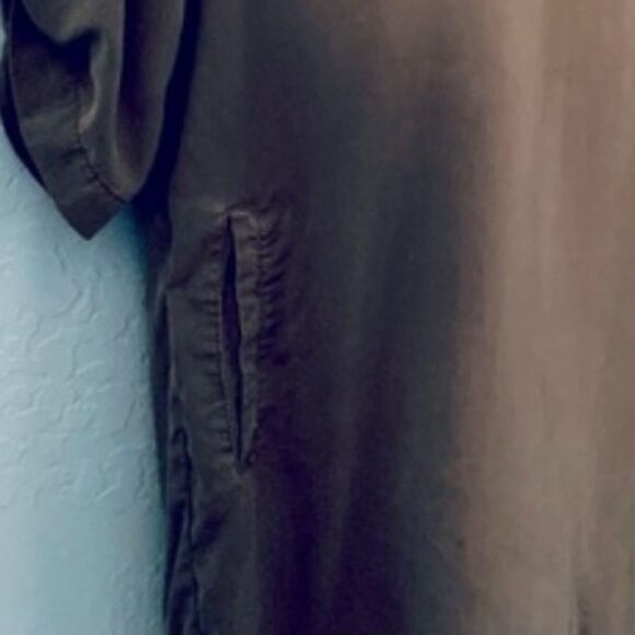 Thread & Supply Olive Green Shirt Dress Size Small - Picture 4 of 10